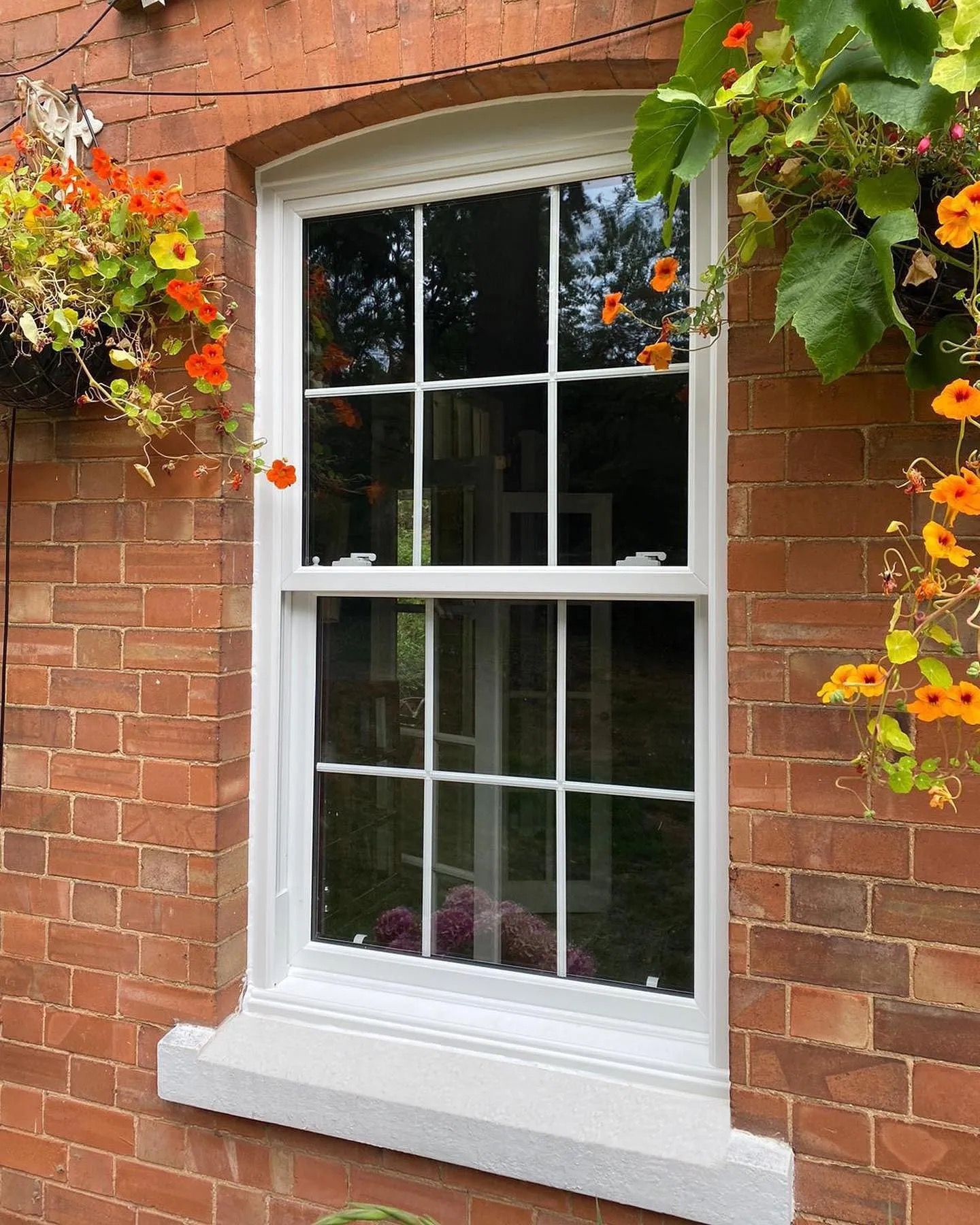 Traditional sash windows on a period property